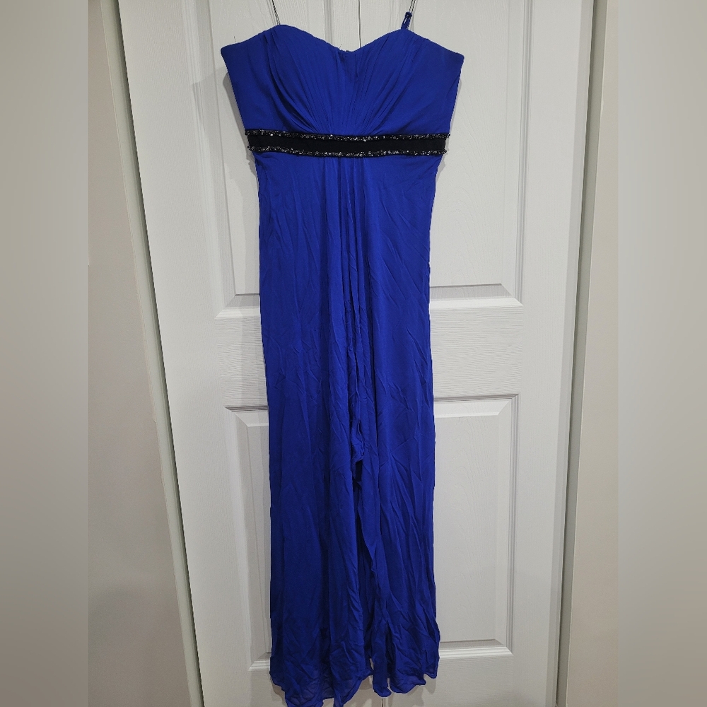 Aidan Mattox Strapless Royal Blue Dress